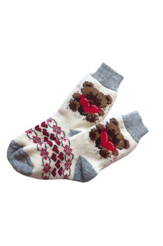 Шкарпетки з вовни жіночі Закохане ведмежа