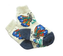 Шерстяні дитячі шкарпетки №38 Метелик try0003-8