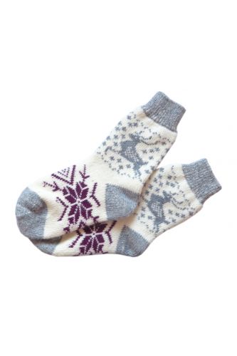 Шкарпетки з вовни жіночі Північний олень