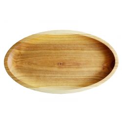 Дерев'яна тарілка для закусок (35 см)