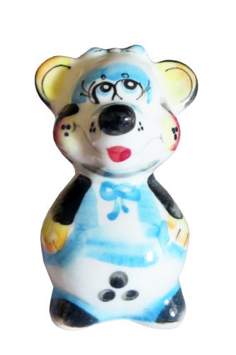 Мишка кольорова №905517 (гжель)