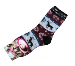 Skarpetki damskie z angory „Jelenie”