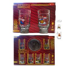 Набір для чоловічої компанії 2 (2 бокали + 6 чарок + попільничка)