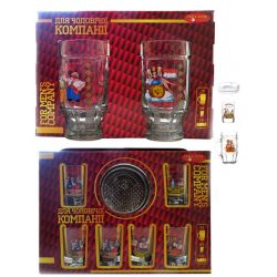 Набір для чоловічої компанії 2 (2 бокали + 6 чарок + попільничка)