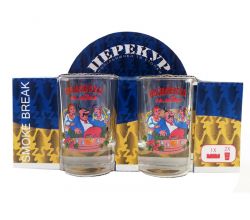 Набір Перекур Медовуха (2 чарки + попільничка)