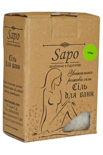 Морська сіль для ванни Суниця в крафтовій упаковці 250 г