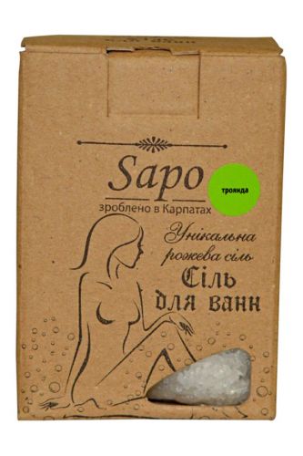 Морська сіль для ванни Троянда в крафтовій упаковці 250 г