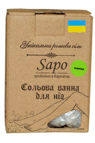 Морська сіль для ніг Полуниця в крафтовій упаковці 250 г