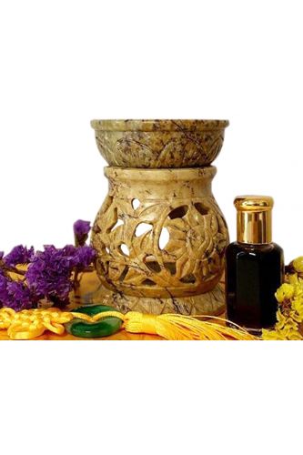 Аромалампи кам'яна кругла, молочно - коричнева