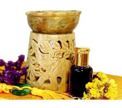 Аромалампа каменная со слоном 