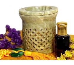 Аромалампа каменная в ромбики Индия