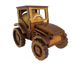 Дерев'яний бар з керамічною бочкою Трактор