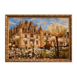 Картина з бурштину Місто у квітах