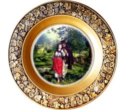 Hanging Plate Couple in Love 22 cm