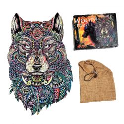 Дерев'яний пазл Вовк 477 * 304 мм