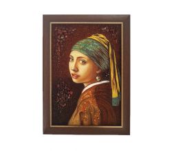 Картина з бурштину Дівчина з перлинною сережкою 