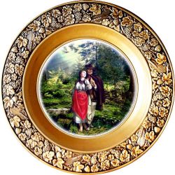 Тарілка підвісна Закохана парочка  22 см 200012