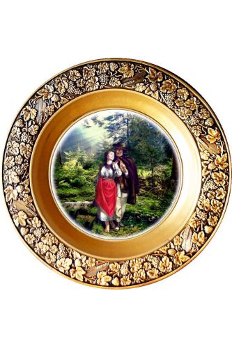 Тарелка подвесная Влюбленная парочка 22 см Тарелка подвесная Влюбленная парочка 22 см