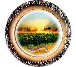 Тарілка підвісна Поле з соняхами  22 см