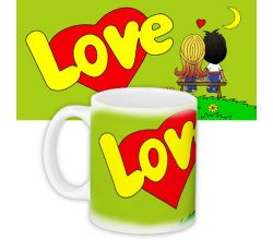 Чашка керамічна Любов (зелена) 800012