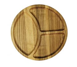 Дерев'яна тарілка порційна (3в1) 30 см