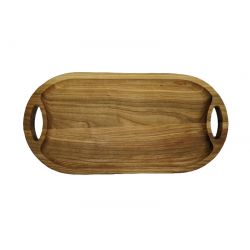 Дерев'яний піднос овальний 40см