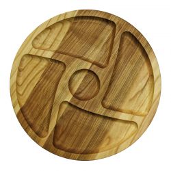 Talerz drewniany okrągły 5 w 1 30 cm