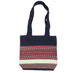 Сумка джинсова з вишивкою (червона)