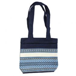 Сумка джинсова з вишивкою (синя)