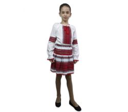 Дитячий вишитий костюм (червоний) 134 р 777100