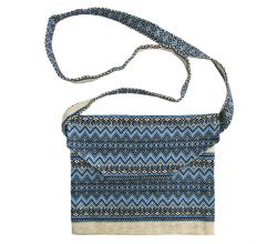 Сумка-клатч з вишивкою (синя)