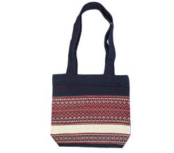 Сумка джинсова з вишивкою (червона)