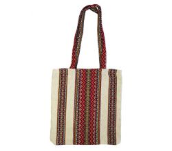 Сумка с вышивкой на плечо (красно-коричневая) 777104