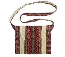 Embroidered clutch bag (red-brown)