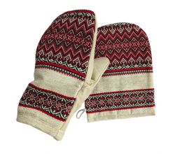 Набір прихваток з українською вишивкою (червоні)