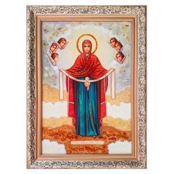 Ікона з бурштину Пресвята Богородиця 