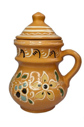 Gliniany dzbanek na kwaśną śmietanę