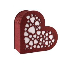 Коробочка з сердечками (коричнева) 002434