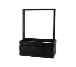 Дерев’яна корзинка / органайзер чорна (мала) 003459