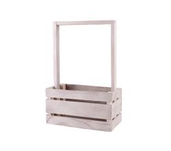 Дерев’яна корзинка / органайзер біла (мала)