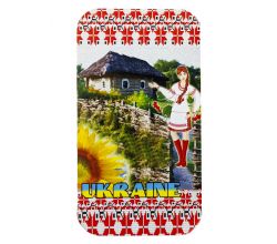 Магніт м’який прямокутний плоский Українська хатина орнамент KD00703