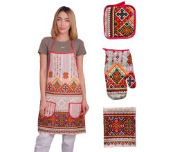 Zestaw kuchenny Karpacki ornament 4 w 1