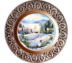 Тарілка підвісна Зимові Карпати 22 см 200025