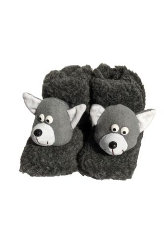 Дитячі капці-чуні з натуральної вовни Вовчик