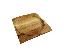 Дерев'яна тарілка для подачі закусок (різні розміри)