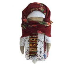 Motanka doll with Hutsul ornament Big guculka