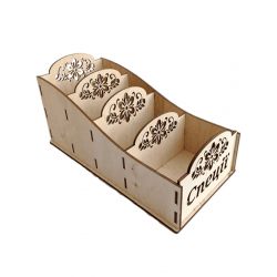 Дерев'яна підставка для спецій Квітка