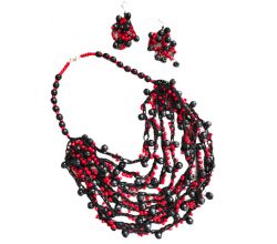 Гарнітур Калинова загадка: намисто і сережки