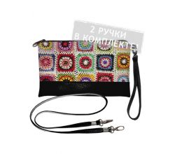 Shoulder Clutch Ethnic Knitting. Jacquards of the Peoples of the World (25*15 cm)