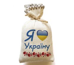 Магніт-торбинка Я люблю Україну